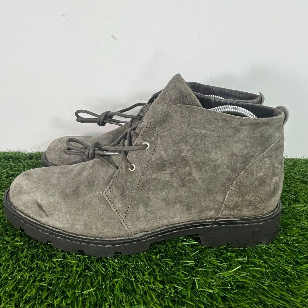Born Banni chukka boots in a gray or taupe suede color- Women’s 9.5